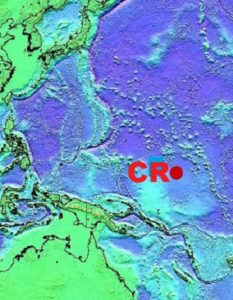Горячая точка Каролинские острова 4°48′N 164°24′E, w= 1 az= 289° ±4° rate= 135 ±20 mm/yr